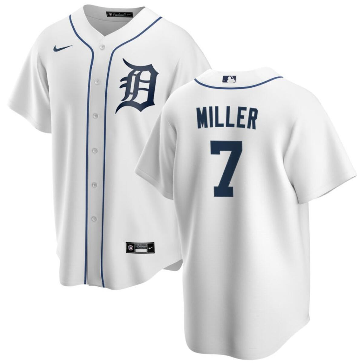Men's Detroit Tigers #7 Shelby Miller Stitched White Cool Base Baseball Jersey Men's Detroit Tigers #7 Shelby Miller Stitched White Cool Base Baseball Jersey
