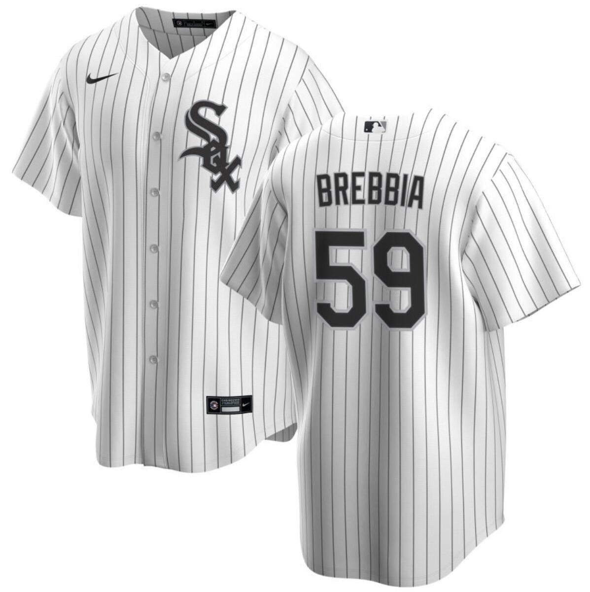 Men's Chicago White Sox #59 John Brebbia White Cool Base Stitched Baseball Jersey Men's Chicago White Sox #59 John Brebbia White Cool Base Stitched Baseball Jersey