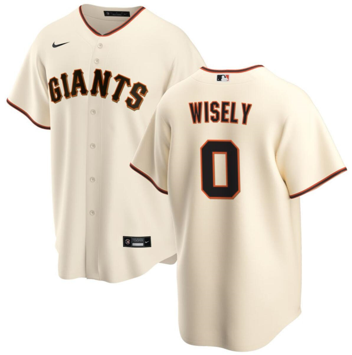 Men's San Francisco Giants #0 Brett Wisely Cream Cool Base Stitched Jersey Men's San Francisco Giants #0 Brett Wisely Cream Cool Base Stitched Jersey