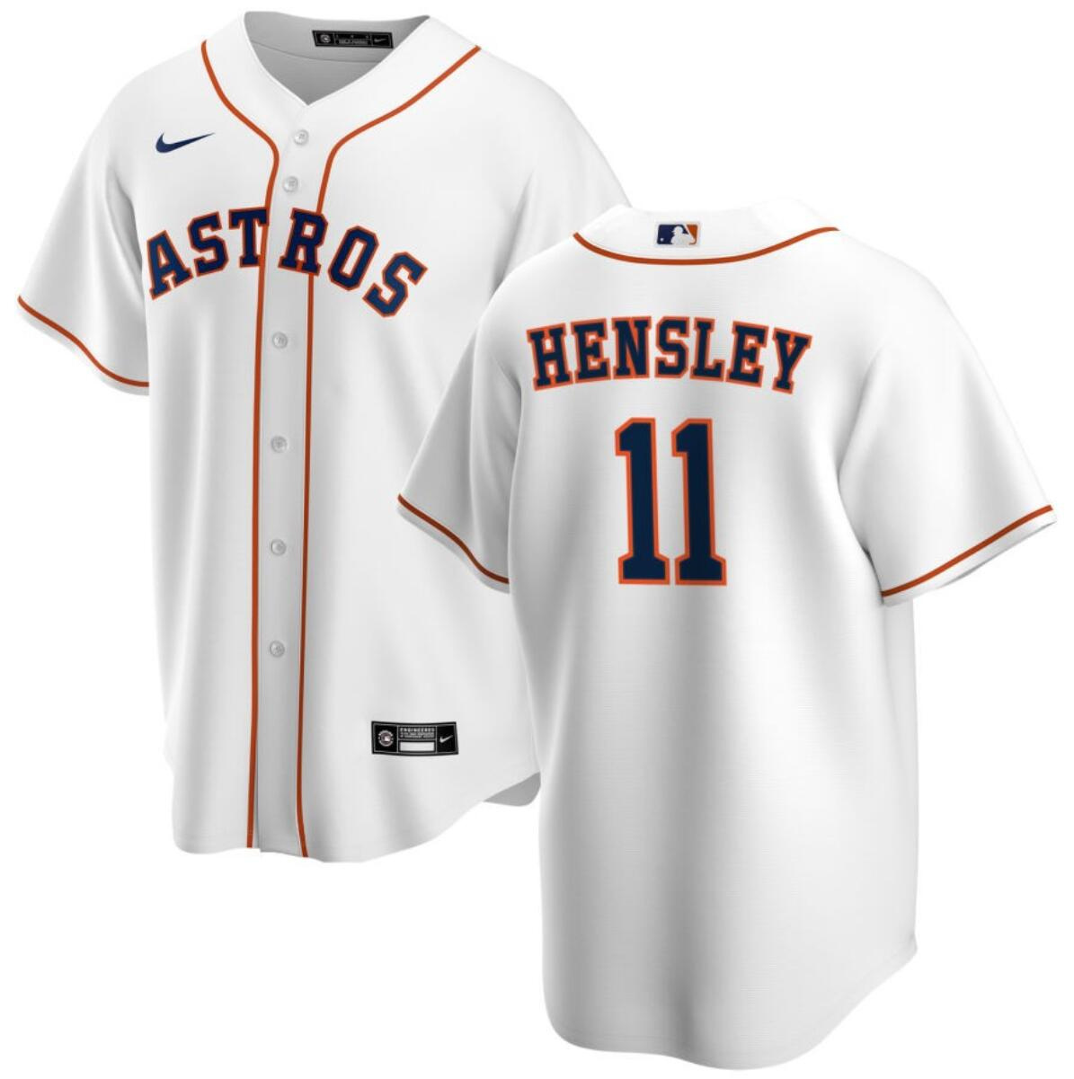 Men's Houston Astros #11 David Hensley White Cool Base Stitched Baseball Jersey Men's Houston Astros #11 David Hensley White Cool Base Stitched Baseball Jersey