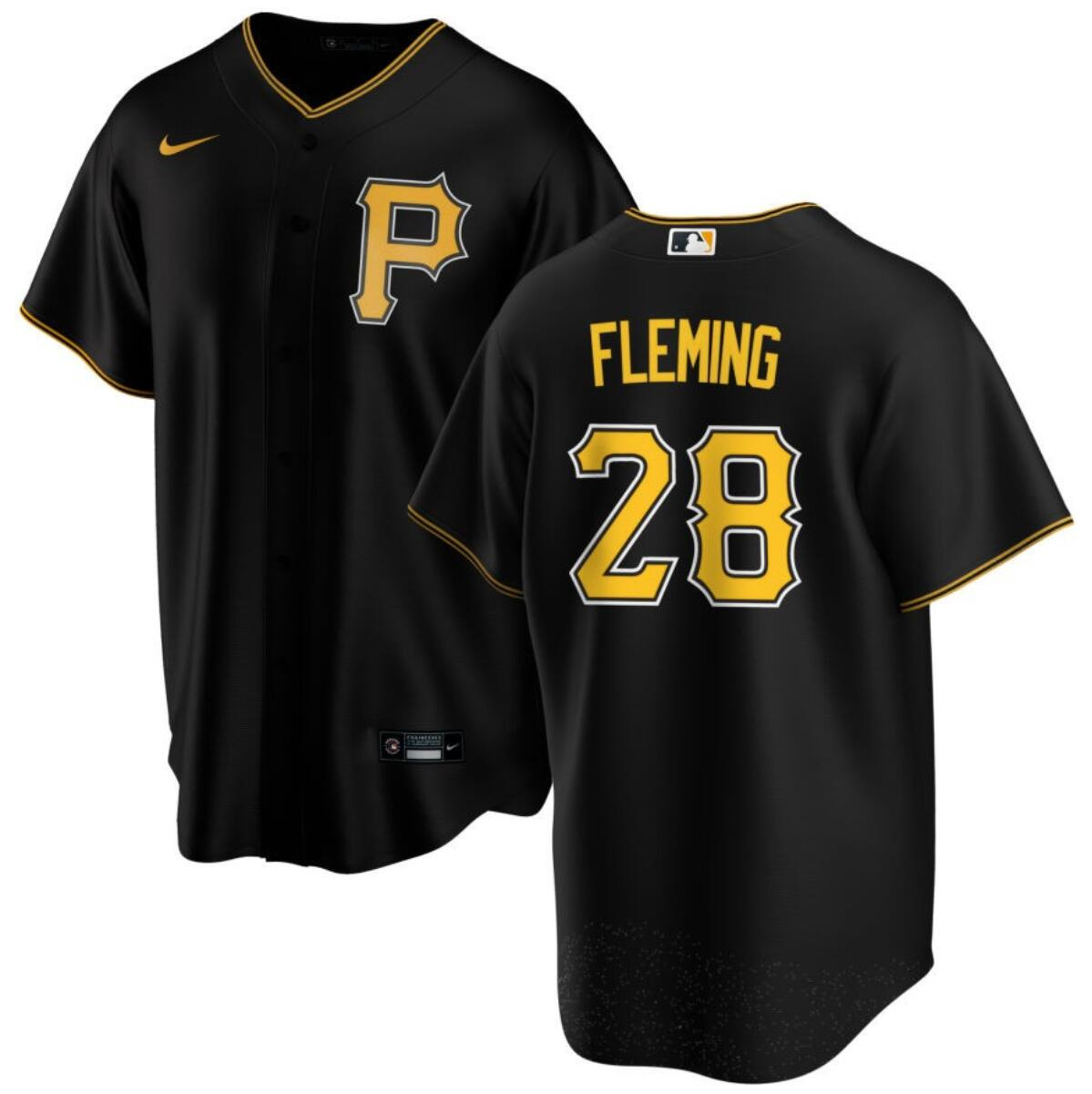 Men's Pittsburgh Pirates #28 Josh Fleming Black Cool Base Stitched Baseball Jersey Men's Pittsburgh Pirates #28 Josh Fleming Black Cool Base Stitched Baseball Jersey