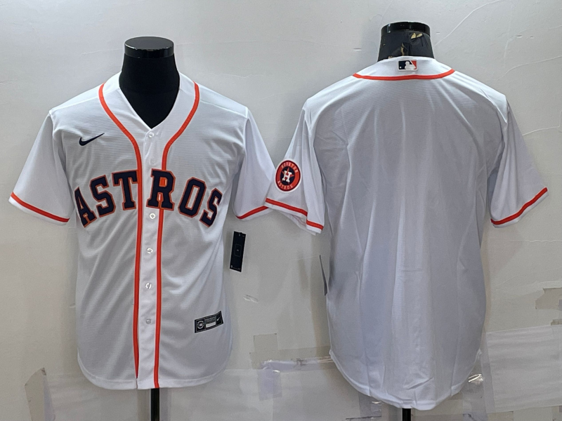 Men's Houston Astros Blank White With Patch Cool Base Stitched Jersey Men's Houston Astros Blank White With Patch Cool Base Stitched Jersey