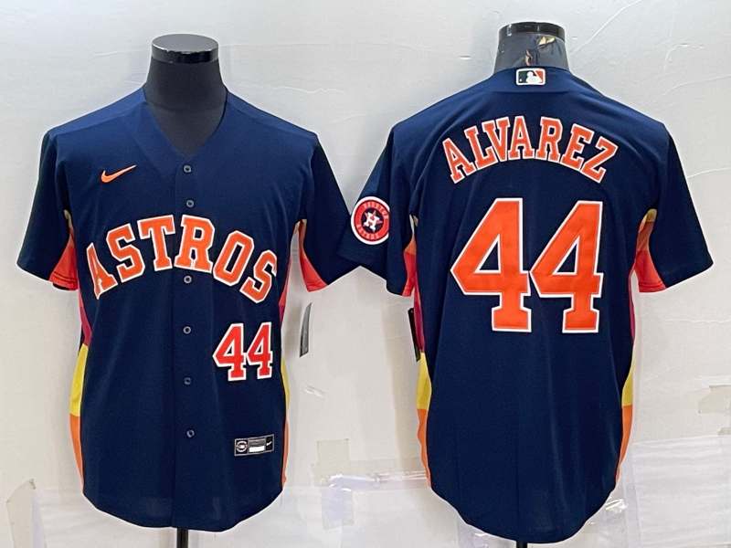 Men's Houston Astros #44 Yordan Alvarez Navy With Patch Cool Base Stitched Jersey Men's Houston Astros #44 Yordan Alvarez Navy With Patch Cool Base Stitched Jersey