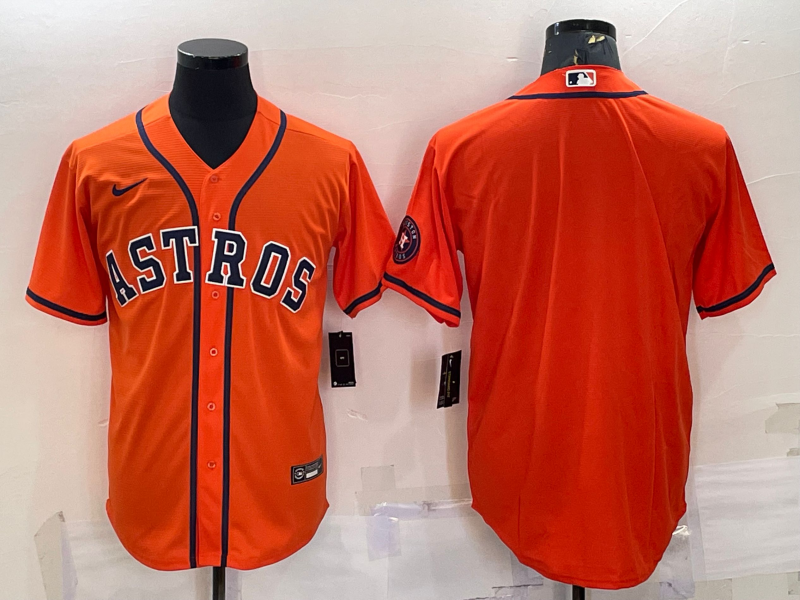 Men's Houston Astros Blank Orange With Patch Cool Base Stitched Jersey Men's Houston Astros Blank Orange With Patch Cool Base Stitched Jersey
