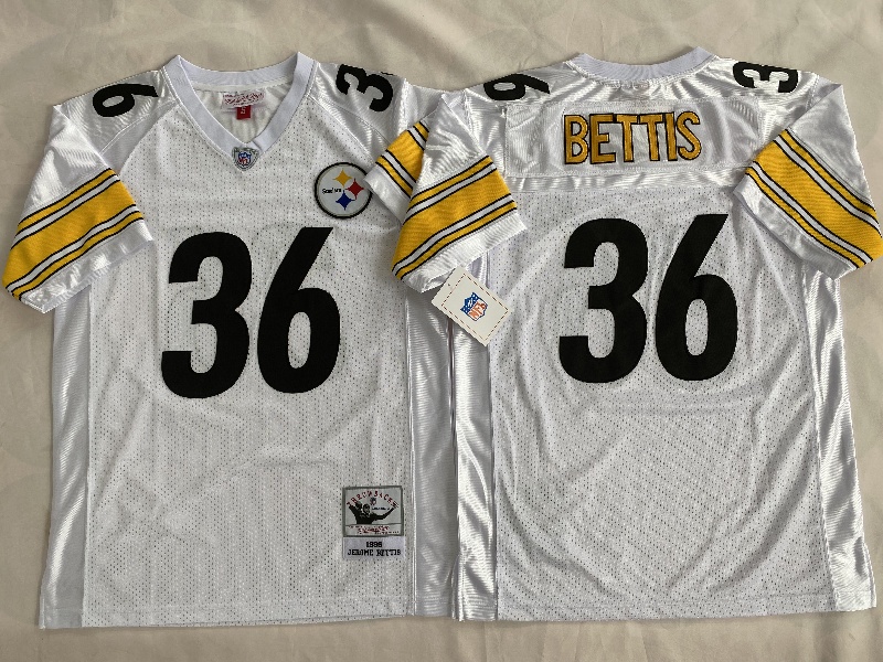 Men's Pittsburgh Steelers #36 Jerome Bettis White Vapor Limited Stitched Football Jersey Men's Pittsburgh Steelers #36 Jerome Bettis White Vapor Limited Stitched Football Jersey