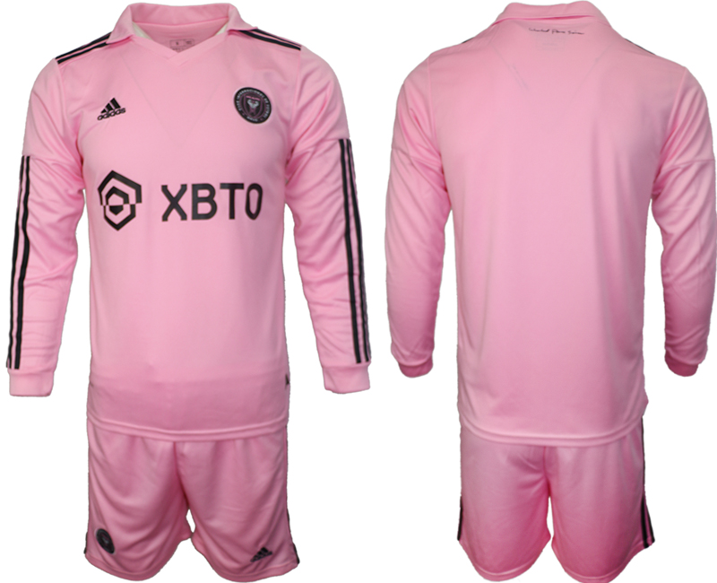 Men's Inter Miami CF Blank 2023/24 Pink Home Soccer Jersey Suit Men's Inter Miami CF Blank 2023/24 Pink Home Soccer Jersey Suit