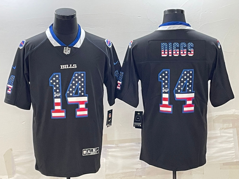 Men's Buffalo Bills #14 Stefon Diggs Black 2018 USA Flag Fashion Limited Stitched Jersey Men's Buffalo Bills #14 Stefon Diggs Black 2018 USA Flag Fashion Limited Stitched Jersey