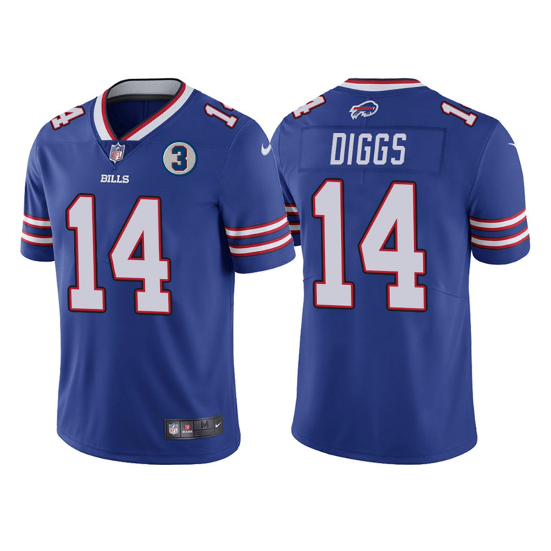 Men's Buffalo Bills #14 Stefon Diggs Blue With NO.3 Patch Vapor Untouchable Limited Stitched NFL Jersey Men's Buffalo Bills #14 Stefon Diggs Blue With NO.3 Patch Vapor Untouchable Limited Stitched NFL Jersey