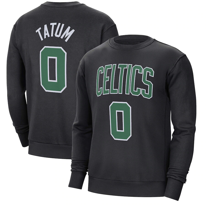 Men's Boston Celtics #0 Jayson Tatum Black Long Sleeve T-Shirt Men's Boston Celtics #0 Jayson Tatum Black Long Sleeve T-Shirt