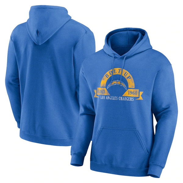 Men's Los Angeles Chargers Blue Pullover Hoodie Men's Los Angeles Chargers Blue Pullover Hoodie