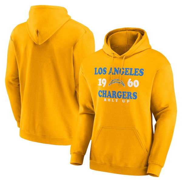 Men's Los Angeles Chargers Gold Fierce Competitor Pullover Hoodie Men's Los Angeles Chargers Gold Fierce Competitor Pullover Hoodie