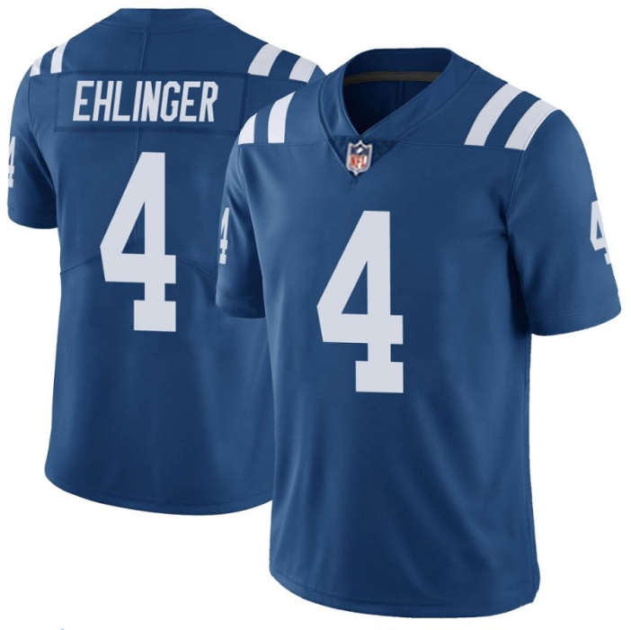 Men's Indianapolis Colts #4 Sam Ehlinger Blue Stitched Jersey Men's Indianapolis Colts #4 Sam Ehlinger Blue Stitched Jersey