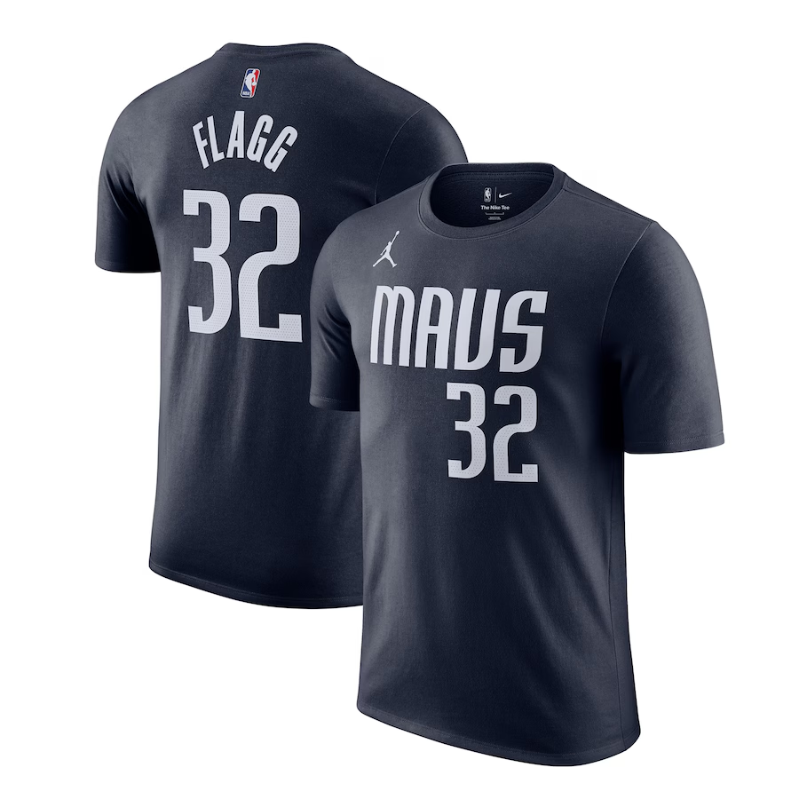 Men's Dallas Mavericks #32 Cooper Flagg Navy 2025 Draft First Round Pick Statement Edition Name & Number T-Shirt Men's Dallas Mavericks #32 Cooper Flagg Navy 2025 Draft First Round Pick Statement Edition Name & Number T-Shirt