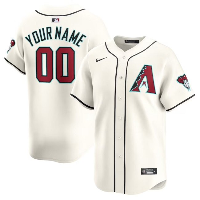 Men's Arizona Diamondbacks Active Player Custom 2023/24 Cream Cool Base Stitched Baseball Jersey Men's Arizona Diamondbacks Active Player Custom 2023/24 Cream Cool Base Stitched Baseball Jersey