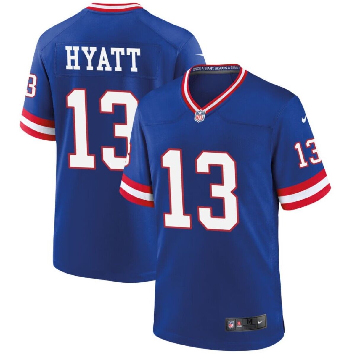 Men's New York Giants #13 Jalin Hyatt Royal Classic Stitched Jersey Men's New York Giants #13 Jalin Hyatt Royal Classic Stitched Jersey