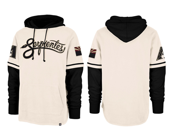 Men's Arizona Diamondbacks Cream/Black Pullover Hoodie