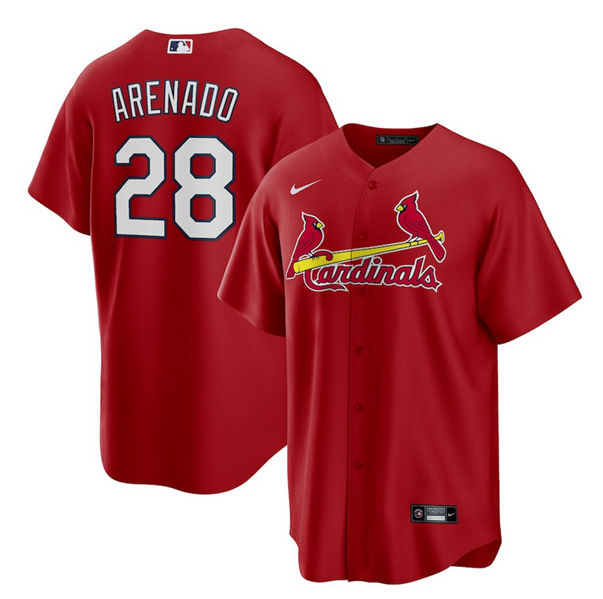 Men's St. Louis Cardinals #28 Nolan Arenado Blue Flex Base Stitched Jersey Men's St. Louis Cardinals #28 Nolan Arenado Blue Flex Base Stitched Jersey