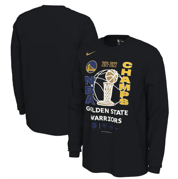 Men's Golden State Warriors 2022 NBA Finals Champions Locker Room Long Sleeve T-Shirt Men's Golden State Warriors 2022 NBA Finals Champions Locker Room Long Sleeve T-Shirt