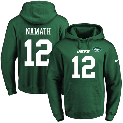 Men's New York Jets ACTIVE PLAYER Custom Green Pullover Hoodie Men's New York Jets ACTIVE PLAYER Custom Green Pullover Hoodie