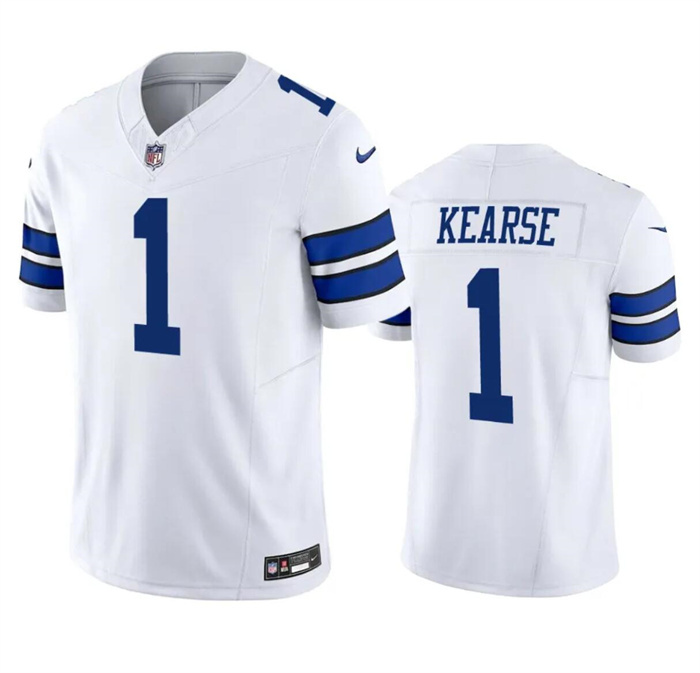 Men's Dallas Cowboys #1 Jayron Kearse White 2023 F.U.S.E. Vapor Limited Stitched Football Jersey Men's Dallas Cowboys #1 Jayron Kearse White 2023 F.U.S.E. Vapor Limited Stitched Football Jersey