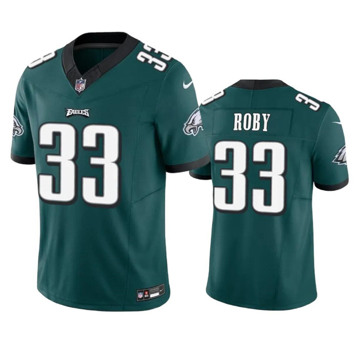Men's Philadelphia Eagles #33 Bradley Roby Green 2023 F.U.S.E. Vapor Untouchable Limited Stitched Football Jersey Men's Philadelphia Eagles #33 Bradley Roby Green 2023 F.U.S.E. Vapor Untouchable Limited Stitched Football Jersey