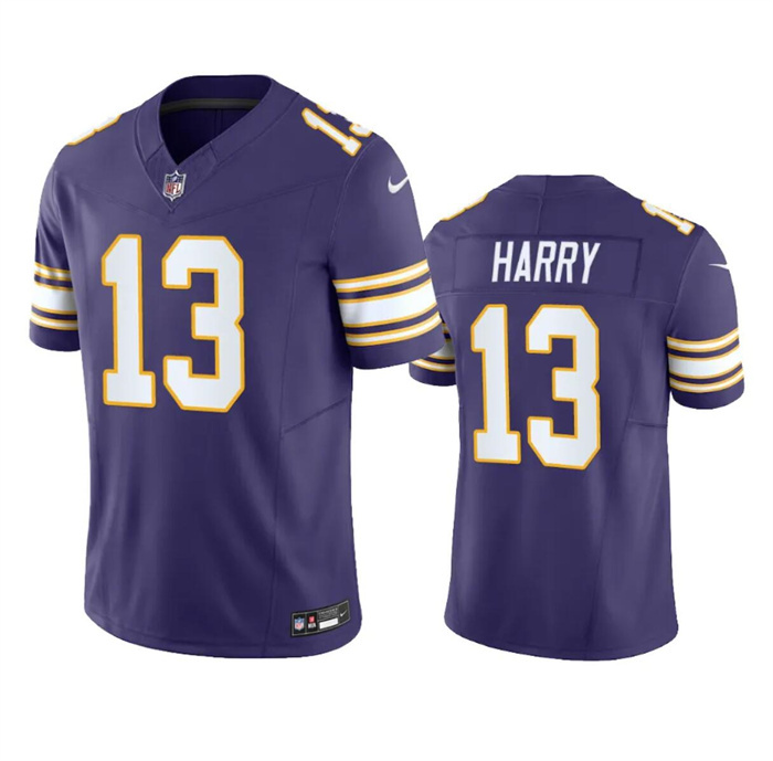 Men's Minnesota Vikings #13 N'Keal Harry Purple 2023 F.U.S.E. Throwback Vapor Untouchable Limited Stitched Jersey Men's Minnesota Vikings #13 N'Keal Harry Purple 2023 F.U.S.E. Throwback Vapor Untouchable Limited Stitched Jersey