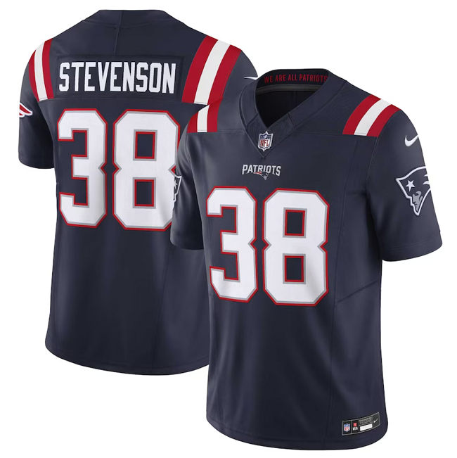 Men's New England Patriots #38 Brandon Bolden Navy 2023 F.U.S.E. Vapor Limited Stitched Football Jersey Men's New England Patriots #38 Brandon Bolden Navy 2023 F.U.S.E. Vapor Limited Stitched Football Jersey