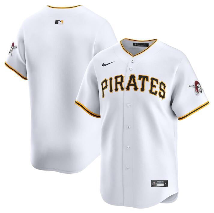 Men's Pittsburgh Pirates Blank White Home Limited Stitched Baseball Jersey Men's Pittsburgh Pirates Blank White Home Limited Stitched Baseball Jersey