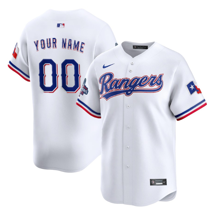 Men's Texas Rangers Active Player Custom White 2023 World Series Stitched Baseball Jersey Men's Texas Rangers Active Player Custom White 2023 World Series Stitched Baseball Jersey