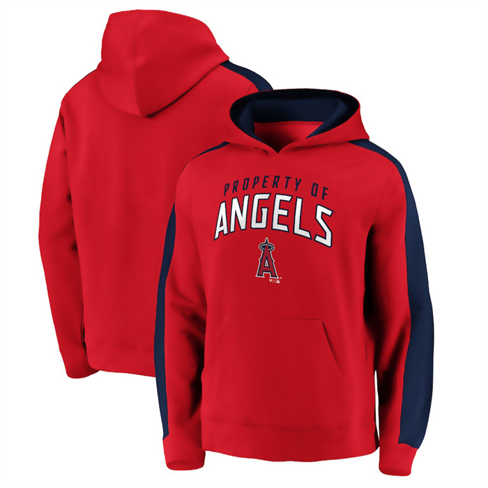 Men's Los Angeles Angels Red Game Time Arch Pullover Hoodie Men's Los Angeles Angels Red Game Time Arch Pullover Hoodie