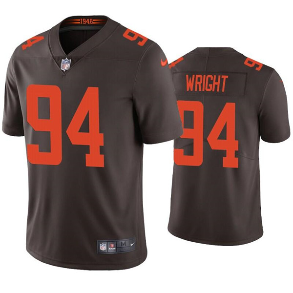 Men's Cleveland Browns #94 Alex Wright Brown Vapor Untouchable Limited Stitched Jersey Men's Cleveland Browns #94 Alex Wright Brown Vapor Untouchable Limited Stitched Jersey Men's Cleveland Browns #94 Alex Wright Brown Vapor Untouchable Limited Stitched Jersey Men's Cleveland Browns #94 Alex Wright Brown Vapor Untouchable Limited Stitched Jersey