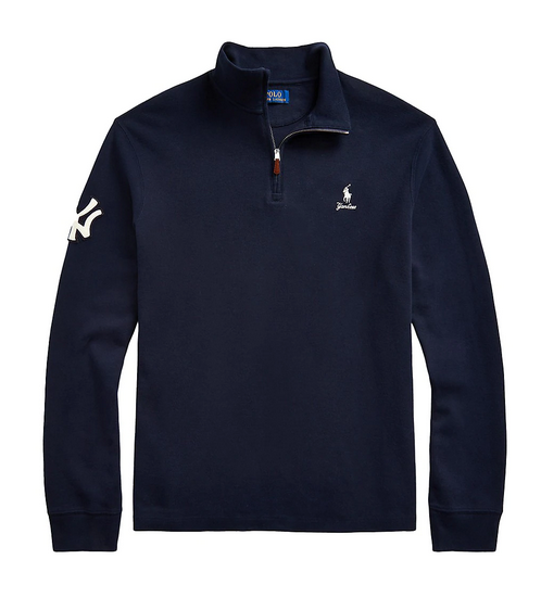 Men's New York Yankees Navy Quarter-Zip Pullover Men's New York Yankees Navy Quarter-Zip Pullover