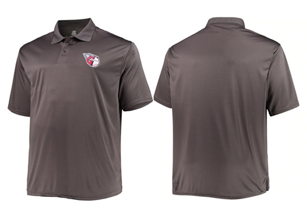 Men's Cleveland Guardians Charcoal Big and Tall Two-Pack Polo T-Shirt Men's Cleveland Guardians Charcoal Big and Tall Two-Pack Polo T-Shirt