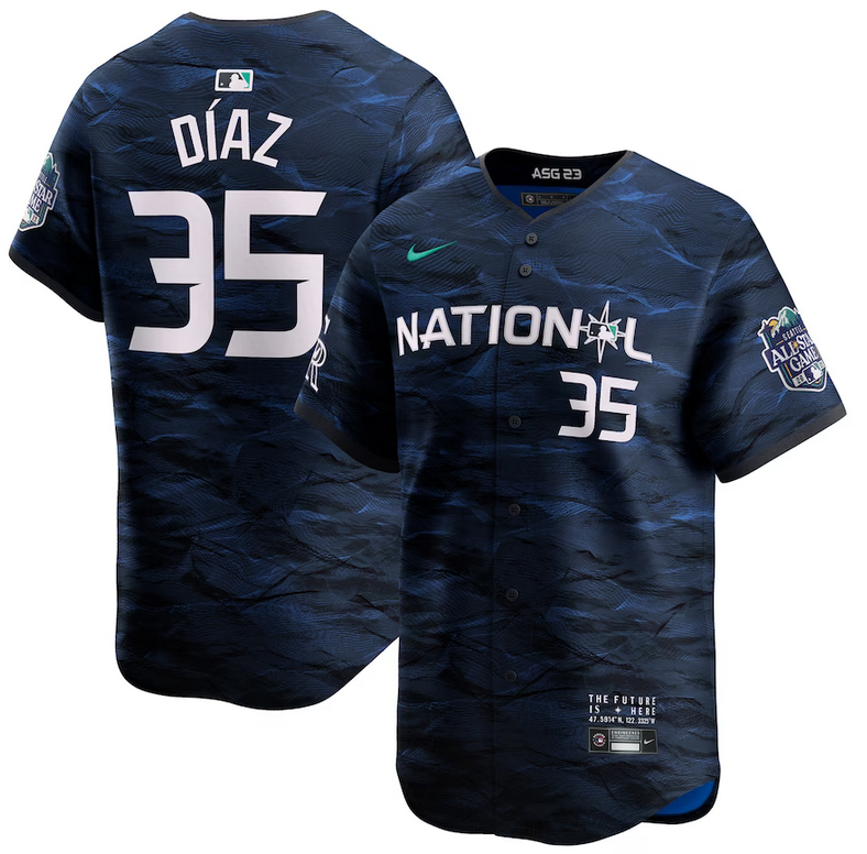 Men's Colorado Rockies #35 Elias Díaz Royal 2023 All-star Stitched Baseball Jersey Men's Colorado Rockies #35 Elias Díaz Royal 2023 All-star Stitched Baseball Jersey