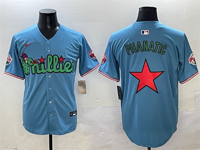 Men's Philadelphia Phillies Light Blue Phanatic Limited Stitched Jersey Men's Philadelphia Phillies Light Blue Phanatic Limited Stitched Jersey