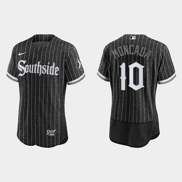 Men's Chicago White Sox #10 Yoan Moncada 2021 City Connect Flex Base Stitched Jersey Men's Chicago White Sox #10 Yoan Moncada 2021 City Connect Flex Base Stitched Jersey