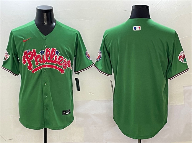 Men's Philadelphia Phillies Blank Green Phanatic Limited Stitched Jersey Men's Philadelphia Phillies Blank Green Phanatic Limited Stitched Jersey