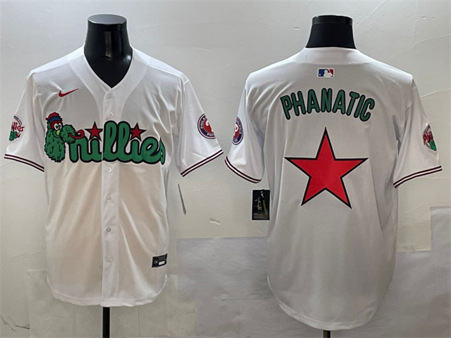 Men's Philadelphia Phillies White Phanatic Limited Stitched Jersey Men's Philadelphia Phillies White Phanatic Limited Stitched Jersey