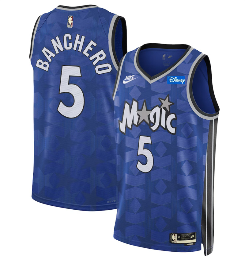 Men's Orlando Magic #5 Paolo Banchero Blue 2023/24 Classic Edition Stitched Basketball Jersey Men's Orlando Magic #5 Paolo Banchero Blue 2023/24 Classic Edition Stitched Basketball Jersey