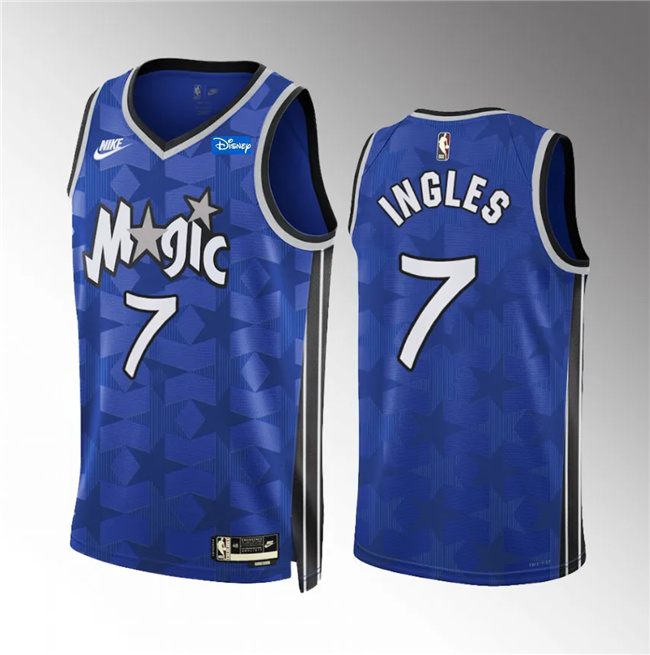 Men's Orlando Magic #7 Joe Ingles Blue 2023/24 Classic Edition Stitched Basketball Jersey Men's Orlando Magic #7 Joe Ingles Blue 2023/24 Classic Edition Stitched Basketball Jersey