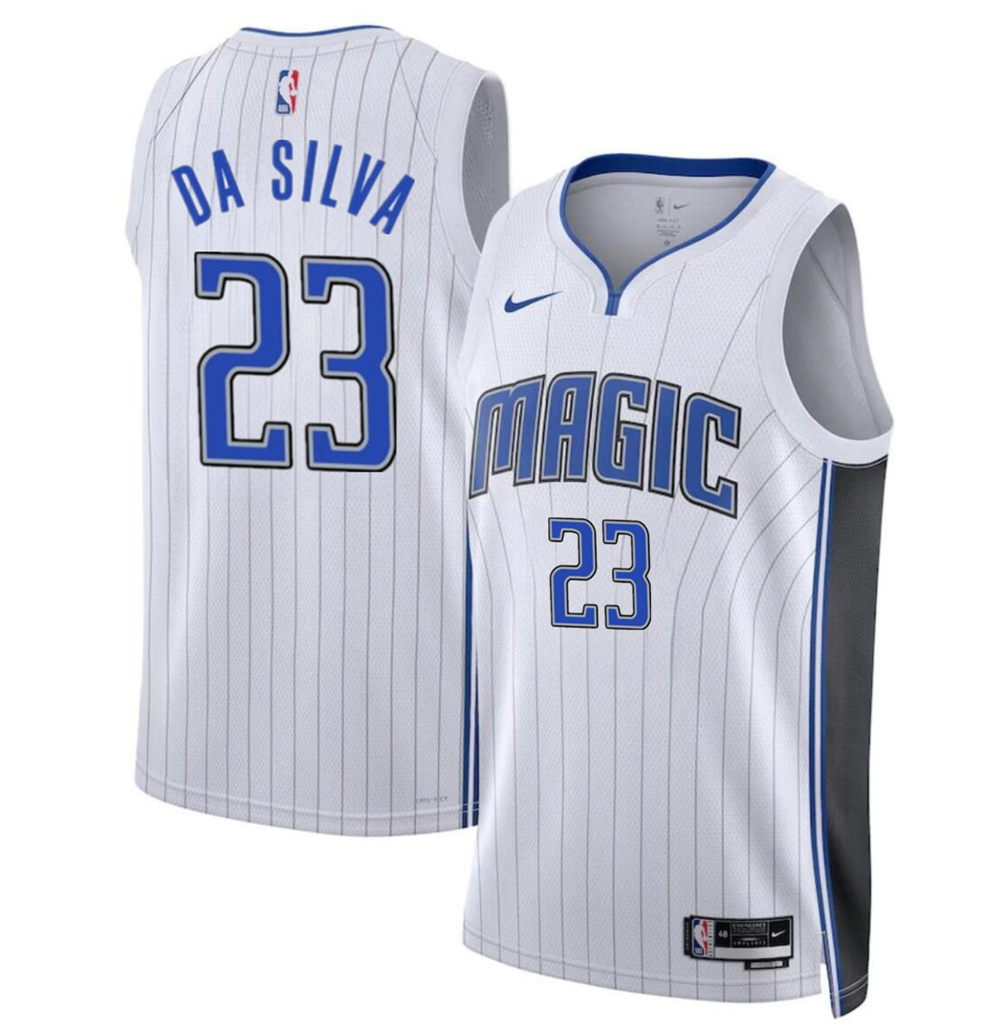 Men's Orlando Magic #23 Tristan Da Silva White 2024 Draft Association Edition Stitched Basketball Jersey Men's Orlando Magic #23 Tristan Da Silva White 2024 Draft Association Edition Stitched Basketball Jersey