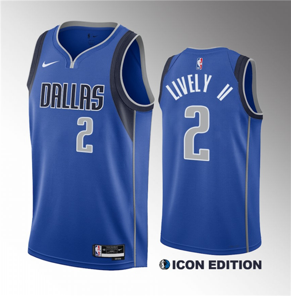 Men's Dallas Mavericks #2 Dereck Lively II Blue 2023 Draft Icon Edition Stitched Basketball Jersey Men's Dallas Mavericks #2 Dereck Lively II Blue 2023 Draft Icon Edition Stitched Basketball Jersey