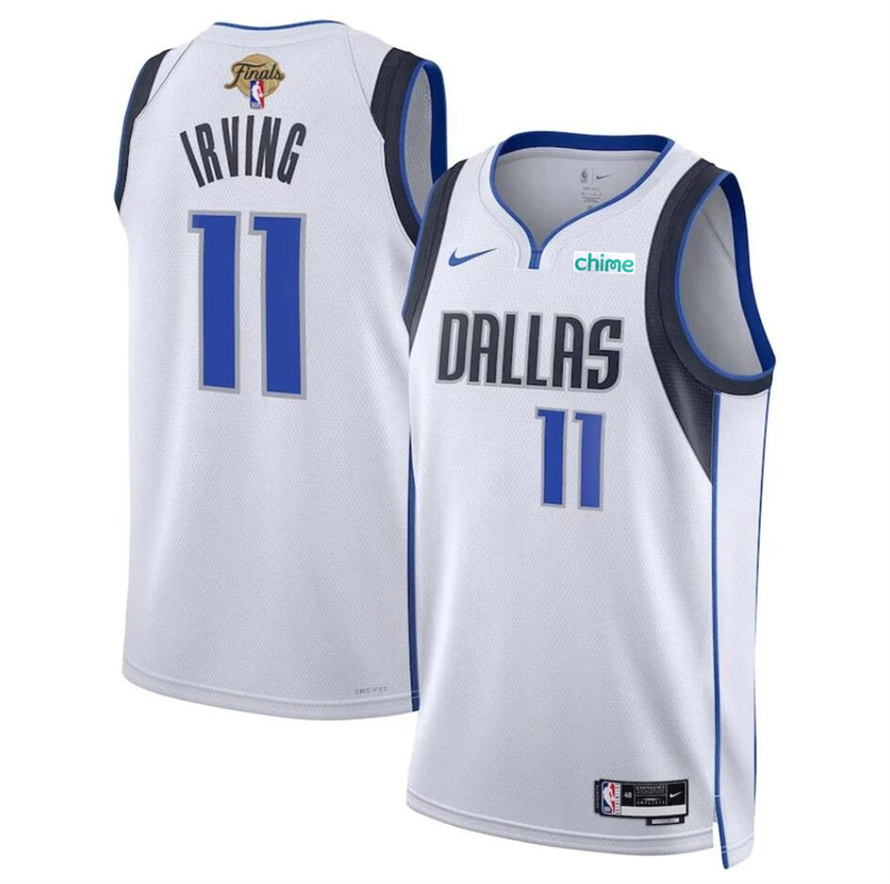 Men's Dallas Mavericks #11 Kyrie Irving White 2024 Finals Association Edition Stitched Basketball Jersey Men's Dallas Mavericks #11 Kyrie Irving White 2024 Finals Association Edition Stitched Basketball Jersey