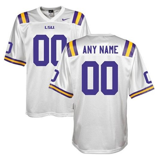 LSU Tigers Personalized Authentic White NCAA Jersey LSU Tigers Personalized Authentic White NCAA Jersey