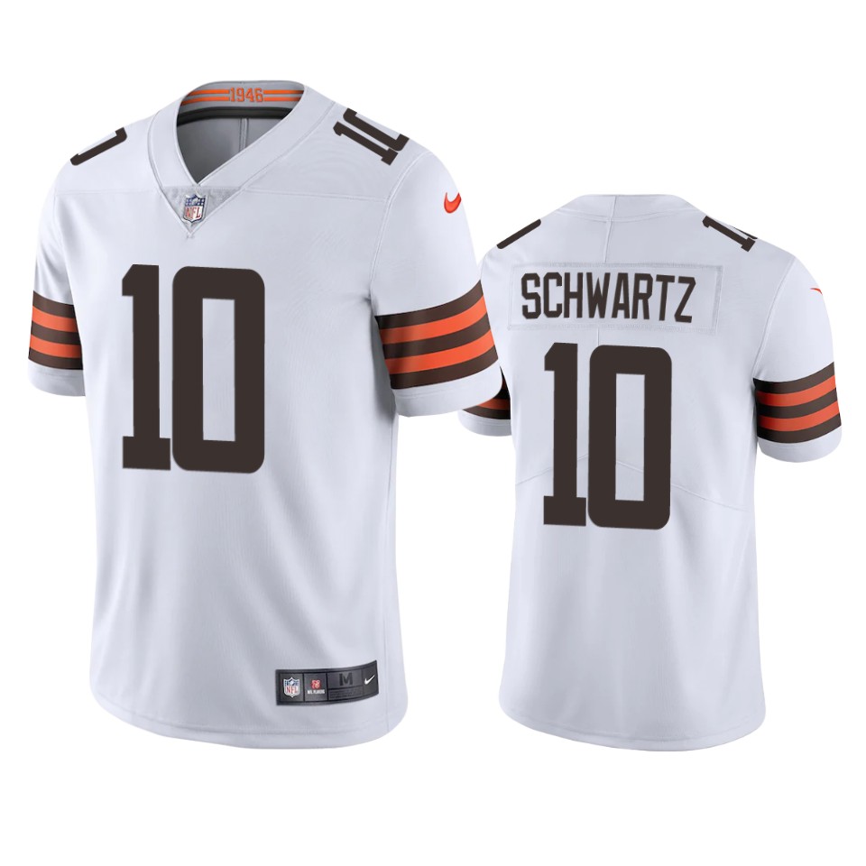 Men's Cleveland Browns #10 Anthony Schwartz White Vapor Untouchable Limited Stitched Jersey Men's Cleveland Browns #10 Anthony Schwartz White Vapor Untouchable Limited Stitched Jersey
