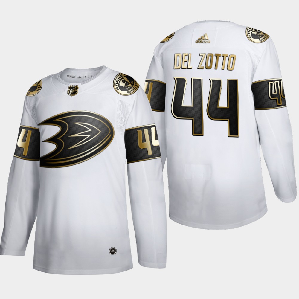 Anaheim Ducks #44 Michael Del Zotto Men's Adidas White Golden Edition Limited Stitched NHL Jersey Anaheim Ducks #44 Michael Del Zotto Men's Adidas White Golden Edition Limited Stitched NHL Jersey