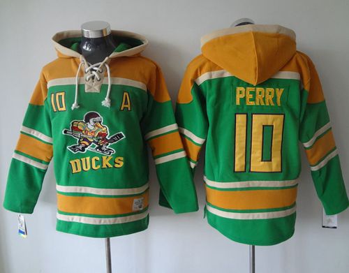 Ducks #10 Corey Perry Green Sawyer Hooded Sweatshirt Stitched NHL Jersey Ducks #10 Corey Perry Green Sawyer Hooded Sweatshirt Stitched NHL Jersey