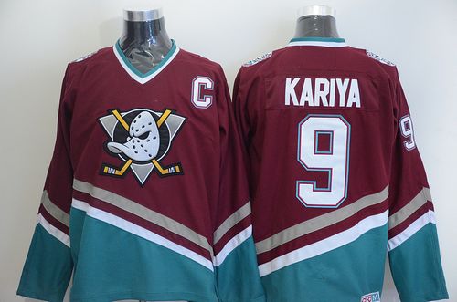 Ducks #9 Paul Kariya Red CCM Throwback Stitched NHL Jersey Ducks #9 Paul Kariya Red CCM Throwback Stitched NHL Jersey
