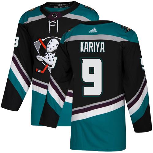 Adidas Ducks #9 Paul Kariya Black/Teal Alternate Authentic Stitched NHL Jersey Adidas Ducks #9 Paul Kariya Black/Teal Alternate Authentic Stitched NHL Jersey