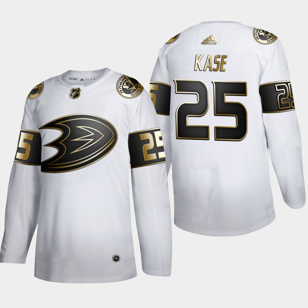 Anaheim Ducks #25 Ondrej Kase Men's Adidas White Golden Edition Limited Stitched NHL Jersey Anaheim Ducks #25 Ondrej Kase Men's Adidas White Golden Edition Limited Stitched NHL Jersey